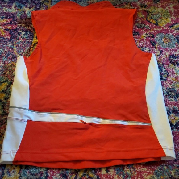 nike running top large red 211505 w pocket lined dri-fit work out - Picture 3 of 8